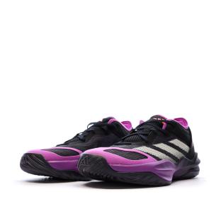 Chaussures de basketball Noir/Violet Homme Adidas Adizero vue 0