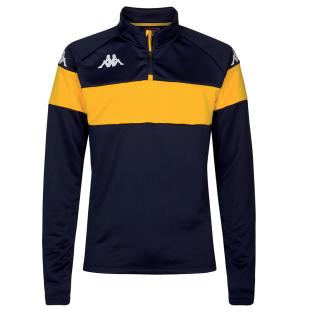 Sweat Noir/Jaune Homme Kappa Dovares vue 0