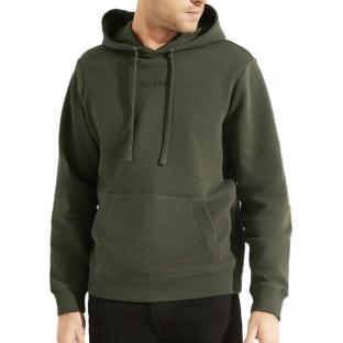 Sweat à Capuche Kaki Homme Guess Roy vue 0