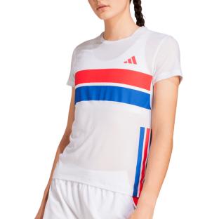 T-shirt de course Blanc Femme Adidas Adizero vue 0