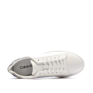 Calvin Klein Jeans Women’s White/Silver Lace-up Trainers Photo of the Espace des Marques %store% store - view of %key%
