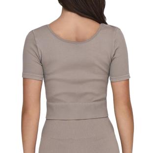 Top Taupe Femme Only Jaia vue 0