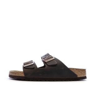 Sandales Marron Cuir Homme Birkenstock Arizona vue 0