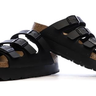 Sandales Noires Femme Birkenstock Arizona Papflex vue 0