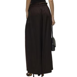 Pantalon fluide Marron Satiné Femme Vero Moda Charm vue 0