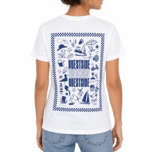 T-shirt Blanc/Bleu Mixte Espace Des Marques Souvenir vue 0