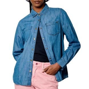 Chemise Manches Longues Bleu Femme Kaporal BINEE Photo of the Espace des Marques %store% store - view of %key%