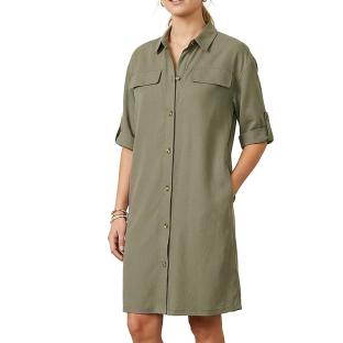 Teddy Smith Roxanna Women's Khaki Dress Photo of the Espace des Marques %store% store - view of %key%