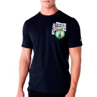 T-Shirt Noir Homme New Era Newspaper vue 0