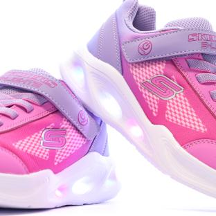 Baskets Roses/Mauves Fille Skechers Sola Glow vue 0