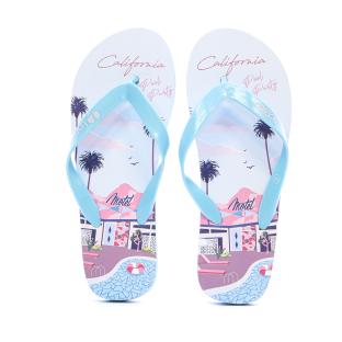 Tongs Bleu/rose Femme Longboard Calasi T vue 0