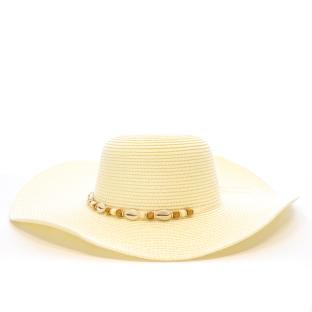 Chapeaux Blanc Via Lorenzo Capeline Camel vue 0