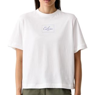 T-Shirt Blanc Femme Calvin Klein Jeans Boxy Bold vue 0