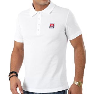 Polo Blanc Homme Diesel T-Smith vue 0