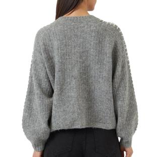 Gilet Gris Femme YAS Knit vue 0