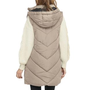 Beige/Black Women's JDY Padded Waistcoat Photo of the Espace des Marques %store% store - view of %key%