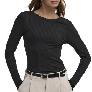 T-Shirt Manches Longues Noir Femme JDY Fransiska vue 0