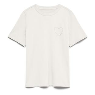 T-shirt Blanc à strass Femme Vero Moda Vmforie vue 0
