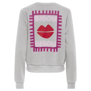 Grau/Rotes Damen-Sweatshirt Only Rubi Ansicht 0