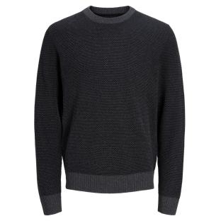 Jersey gris oscuro para hombre Jack & Jones Globe Knit ver 0