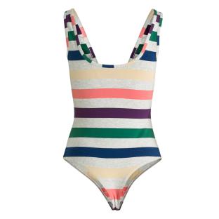 Body Gris Femme Guess Guess Logo Striped vue 0