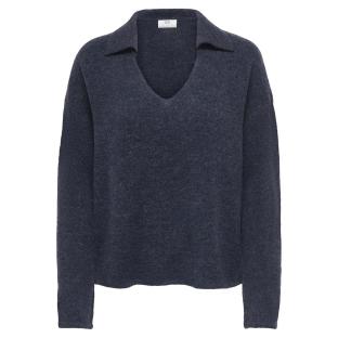 Pull Marine Foncé Femme JDY Elanora vue 0
