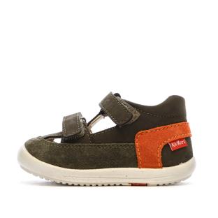 Sandales Kaki Garçon Kickers Salome vue 0