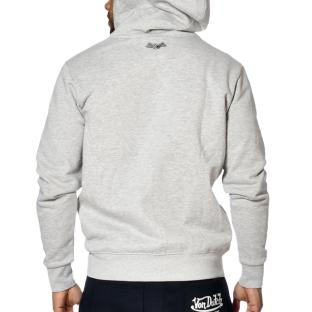Sweat Zippé Gris Homme Von Dutch SLIGN vue 0