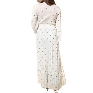 Chaleco largo tipo kimono blanco para mujer Goa Nissa ver 0