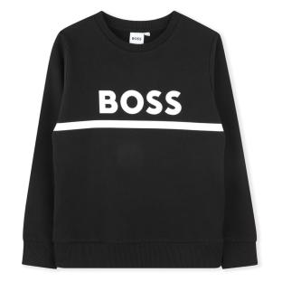 Sudadera negra para niño de Hugo Boss J52732 ver 0
