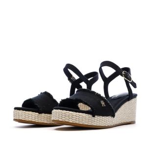 Sandales à Talons Noir Femme Tommy Hilfiger Wedgeee vue 0