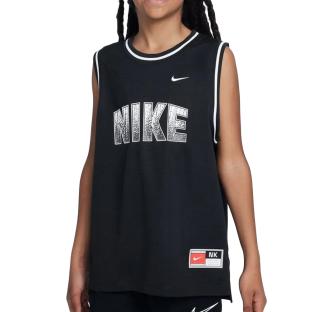 Camiseta sin mangas negra para niña Nike K Nk Df Cob Jsy Tank ver 0