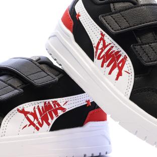 Baskets Noires/Blanches Garçon Puma Shuffle Downtown vue 0