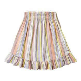 Falda de niña a rayas rosa/amarilla O'Neill Lilia Smocked ver 0