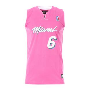 Camiseta de baloncesto rosa de Miami para hombre Sport Zone Miami 6 ver 0