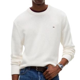 Tommy Hilfiger Men’s White Slim-Fit Jumper Photo of the Espace des Marques %store% store - view of %key%