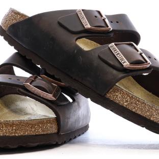 Sandales Marron Cuir Homme Birkenstock Arizona vue 0