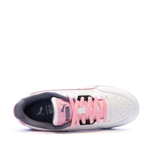 Baskets Blanc/Mauve/Rose Fille Puma Shuffle Downtown vue 0