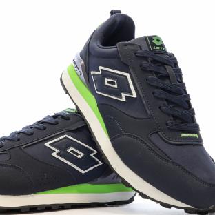 Baskets Marine/Vert Homme Lotto Twenty 5 vue 0