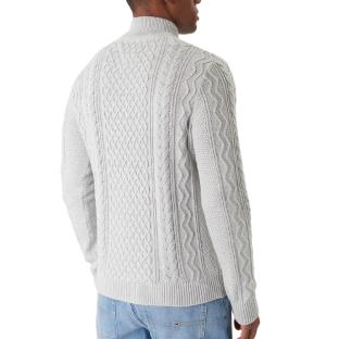 Pull Gris Homme Tommy Hilfiger Cable vue 0