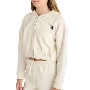 Sweat Zippé Fille Écru Le Temps Des Cerises Mirategi vue 0