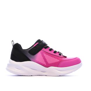 Baskets Roses/Noires Fille Skechers Sola Glow01 vue 0