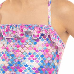 Sun Project Girl's 1-Piece Badeanzug Rosa/Blau Ansicht 0