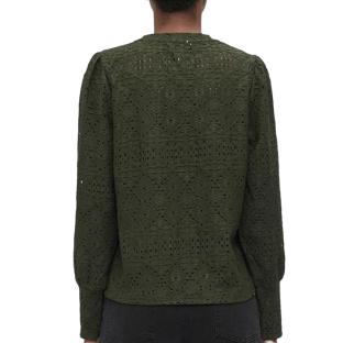 Blouse Dentelle Kaki Femme Vero Moda Dora vue 0