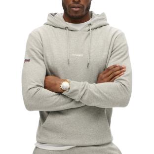 Superdry Plain Hood Herren Kapuzenpullover Grau Ansicht 0
