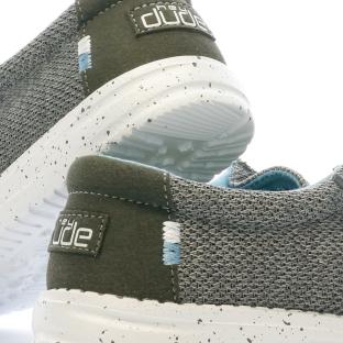 Hey Dude Wally Youth Grey/Blue Boy's Shoes Photo of the Espace des Marques %store% store - view of %key%