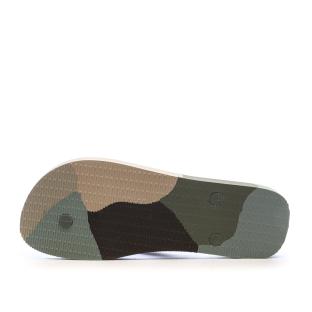 Chanclas para hombre Havaianas Slim 1740, en verde y beige ver 0