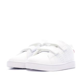 Baskets Blanc/Rose Bébé/Fille Adidas Advantage Cf vue 0