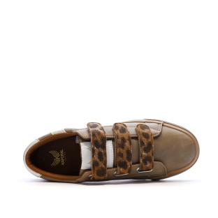 Baskets Beige Kaporal Clovia Leopard vue 0