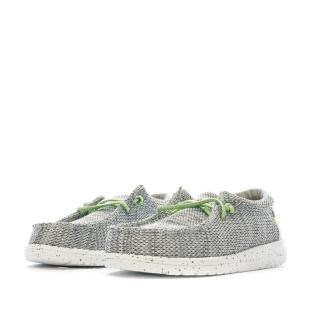 Hey Dude Wally Youth Grey/Black Boy's Shoes Photo of the Espace des Marques %store% store - view of %key%
